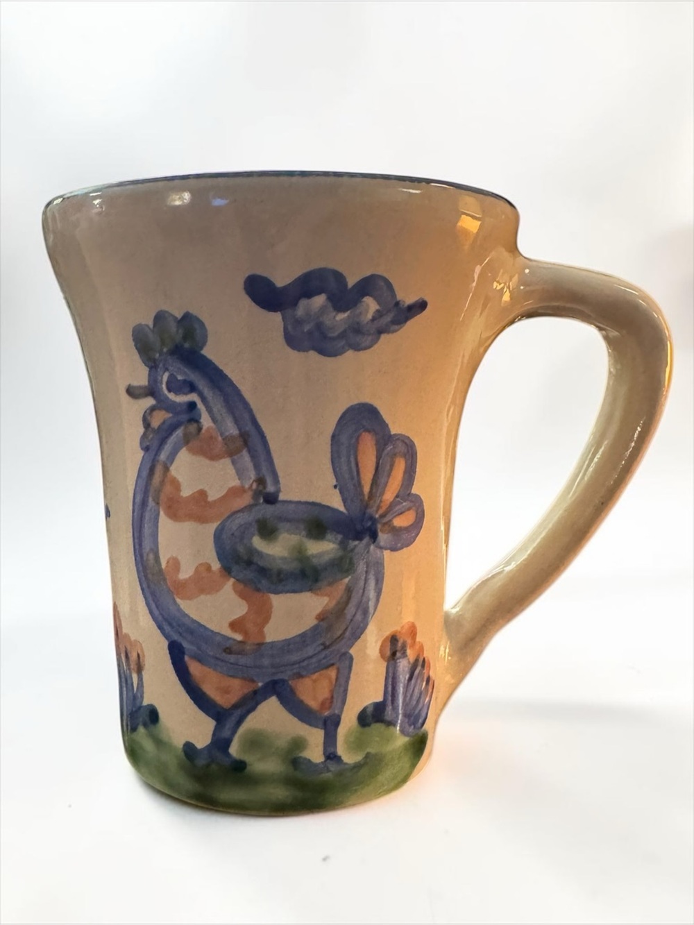 Vintage M.A. Hadley Handmade Stoneware Chicken Mug